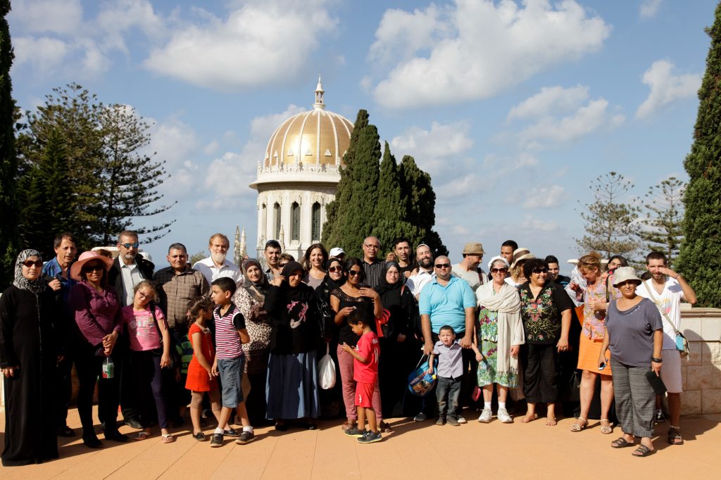 Uniting Abraham's family in the Bahai gardens.