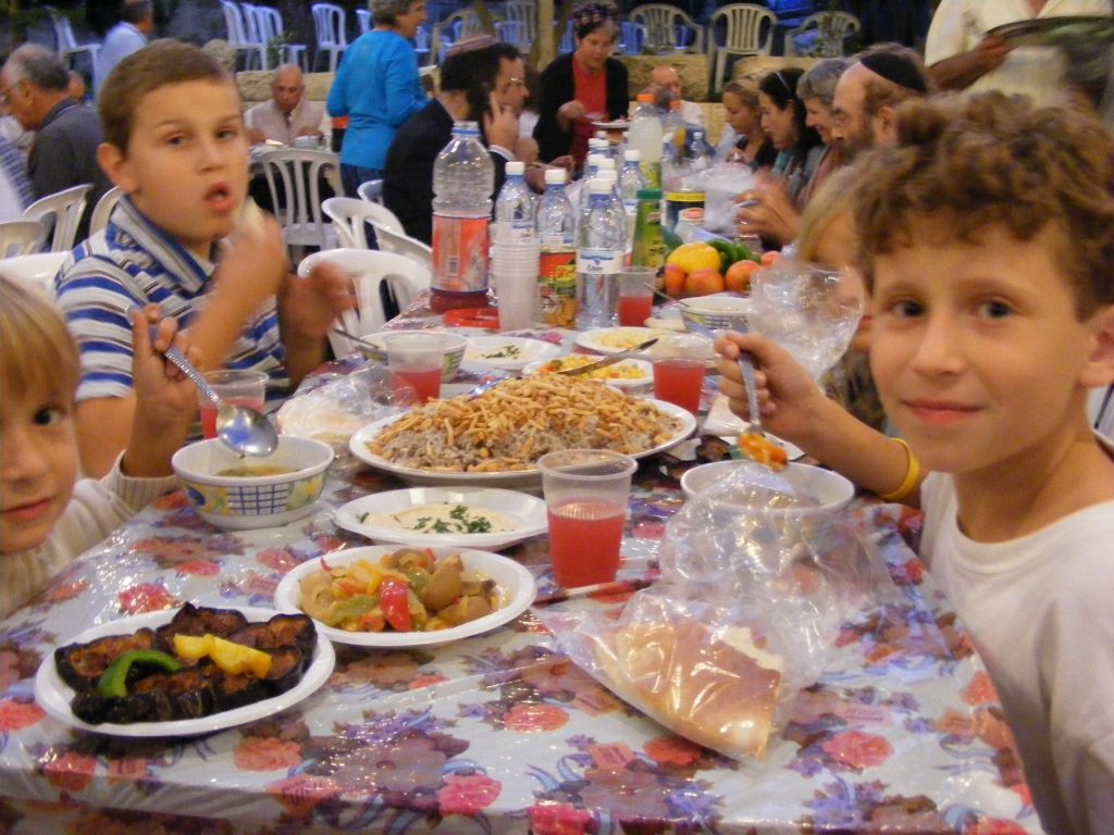 Kids enjoying the Ramadan feast