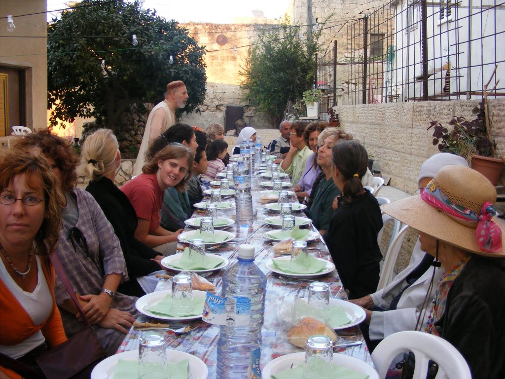 Guests anticipating the meal